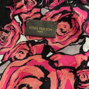 Louis Vuitton Silk Scarf Square 70 Carre White/Pink Monogram Olivia Pomme  d'Amo