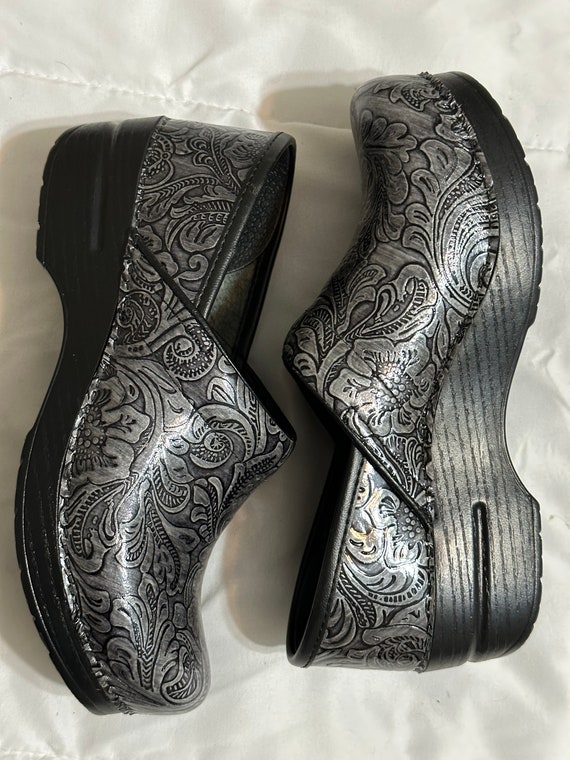 Buy Dansko Clog Professional Tooled Floral Black Antique Size EU 37 US 6.5 NWOB Online in India Etsy
