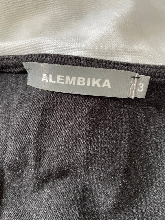 Vintage 90’s Alembika Black & Gray Sleeveless dre… - image 5