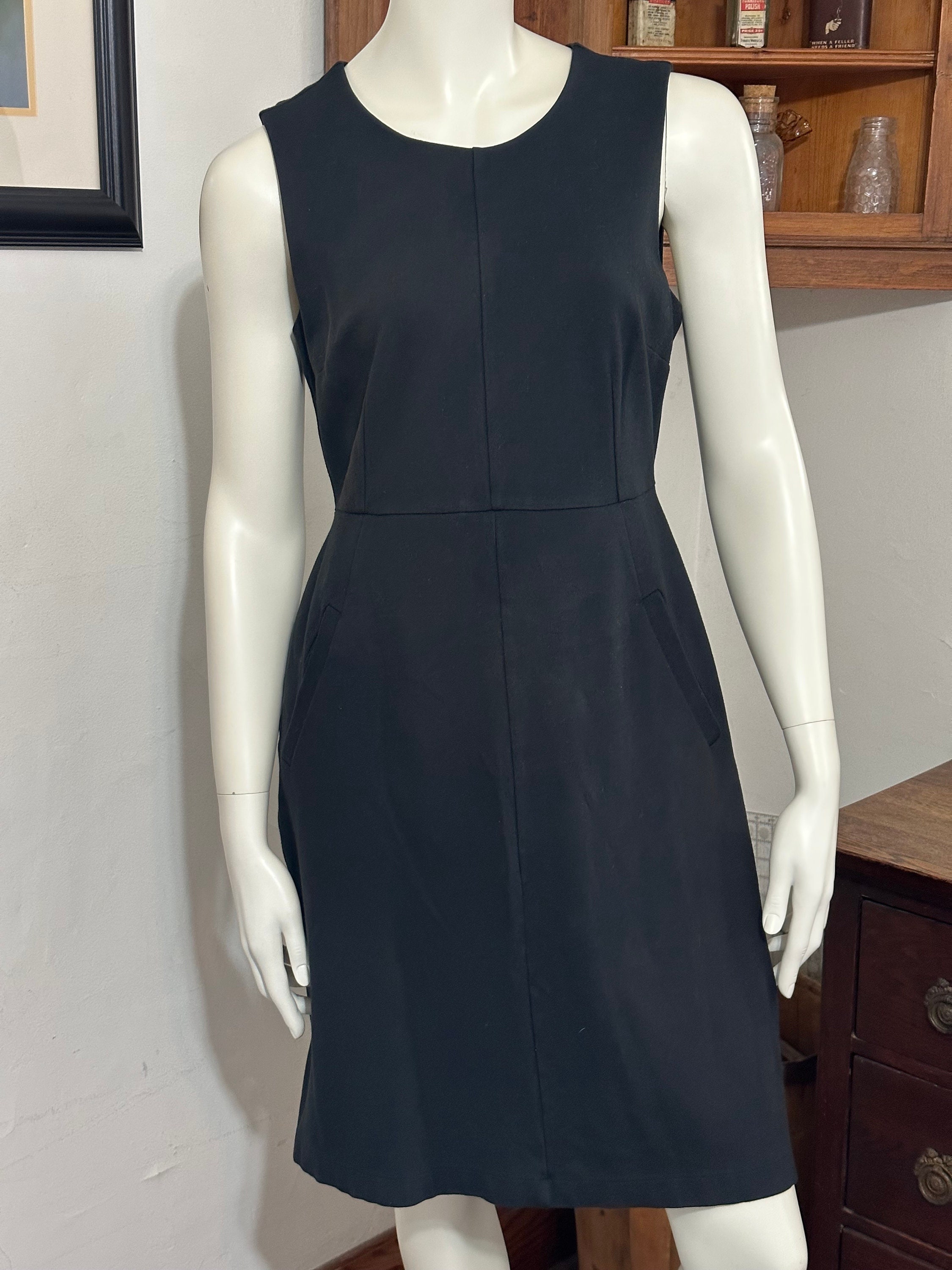 Lands End Stretch Sleeveless Ponte Sheath Dress With Pockets Black Green Red or Blue Size 10 NWOT Etsy