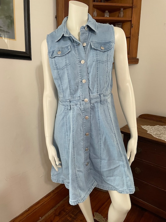 Vintage 80’s Venus Sleevless Denim Dress size 12