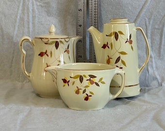 Hall’s Jewel Tea Autumn Leaf Coffee/Teapot, Percolator &/or Creamer Miniatures