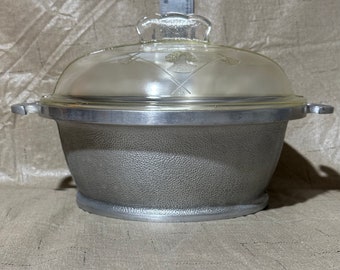 Guardian Service Ware Aluminum 3 Quart Round Roaster Pot & Glass Lid