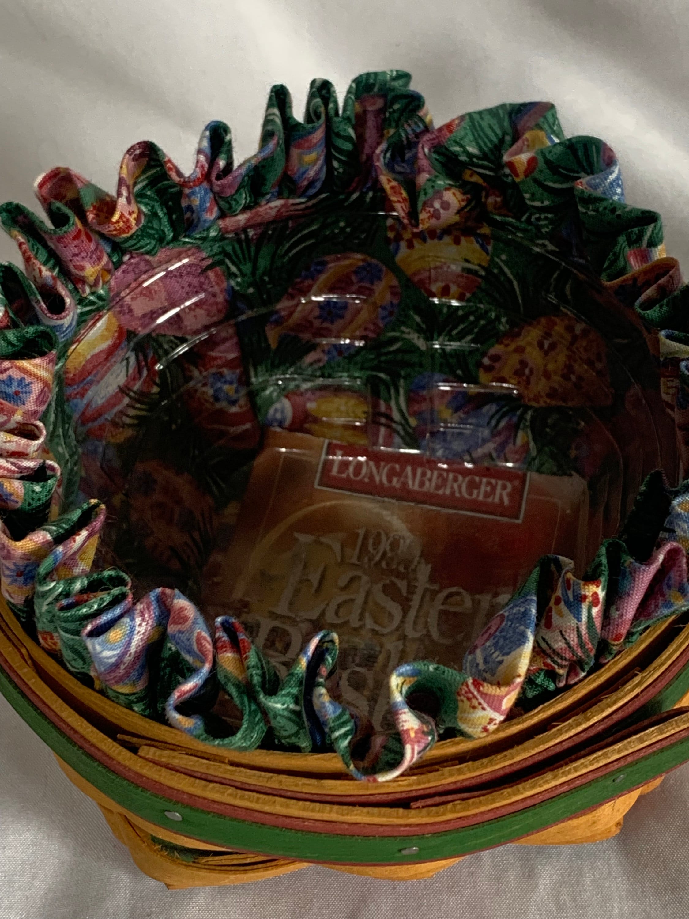 Longaberger Small Round Easter Basket With Handle - 1999 - Etsy