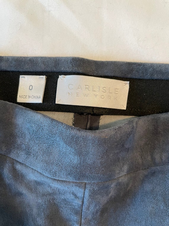 Carlisle Blue-Gray faux Suede Leggings Size 0 - L… - image 3