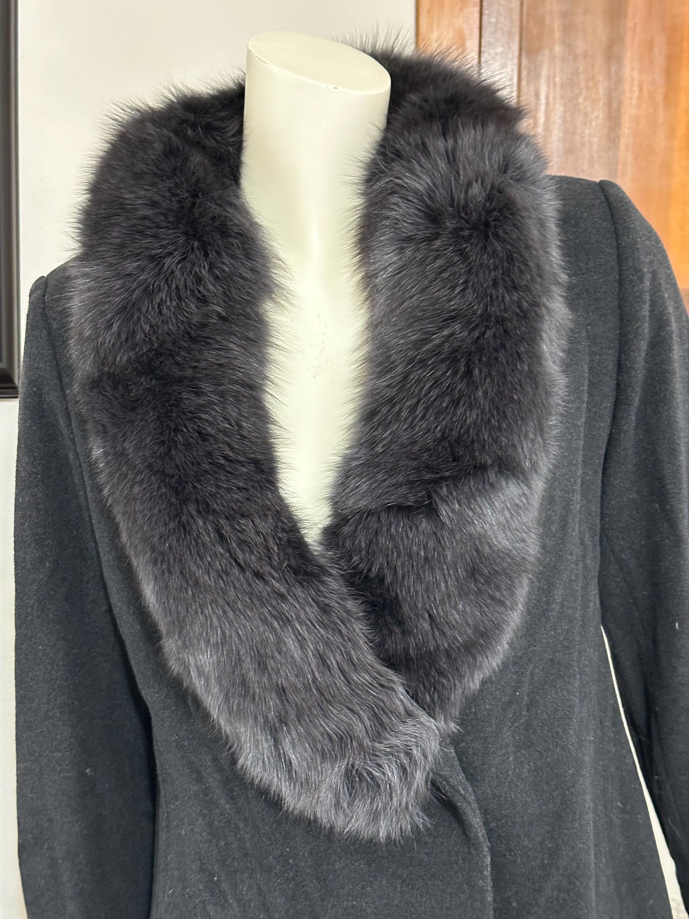 Marvin Richards Women's Coat Wool Cashmere Fox Fur - Size 4 - Etsy