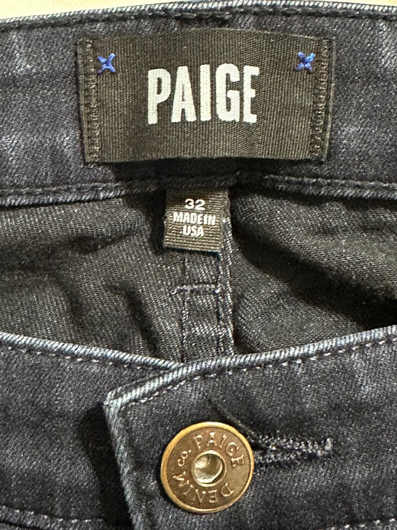 Paige Lennox Mid Rise Slim Straight Fit Dark Wash… - image 2