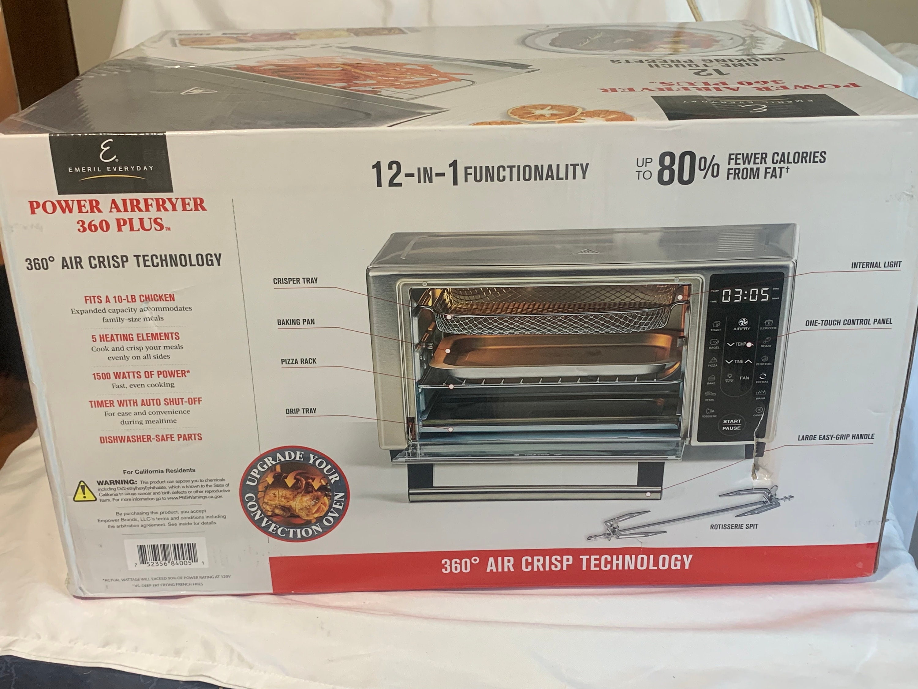 emeril lagasse power airfryer 360 plus