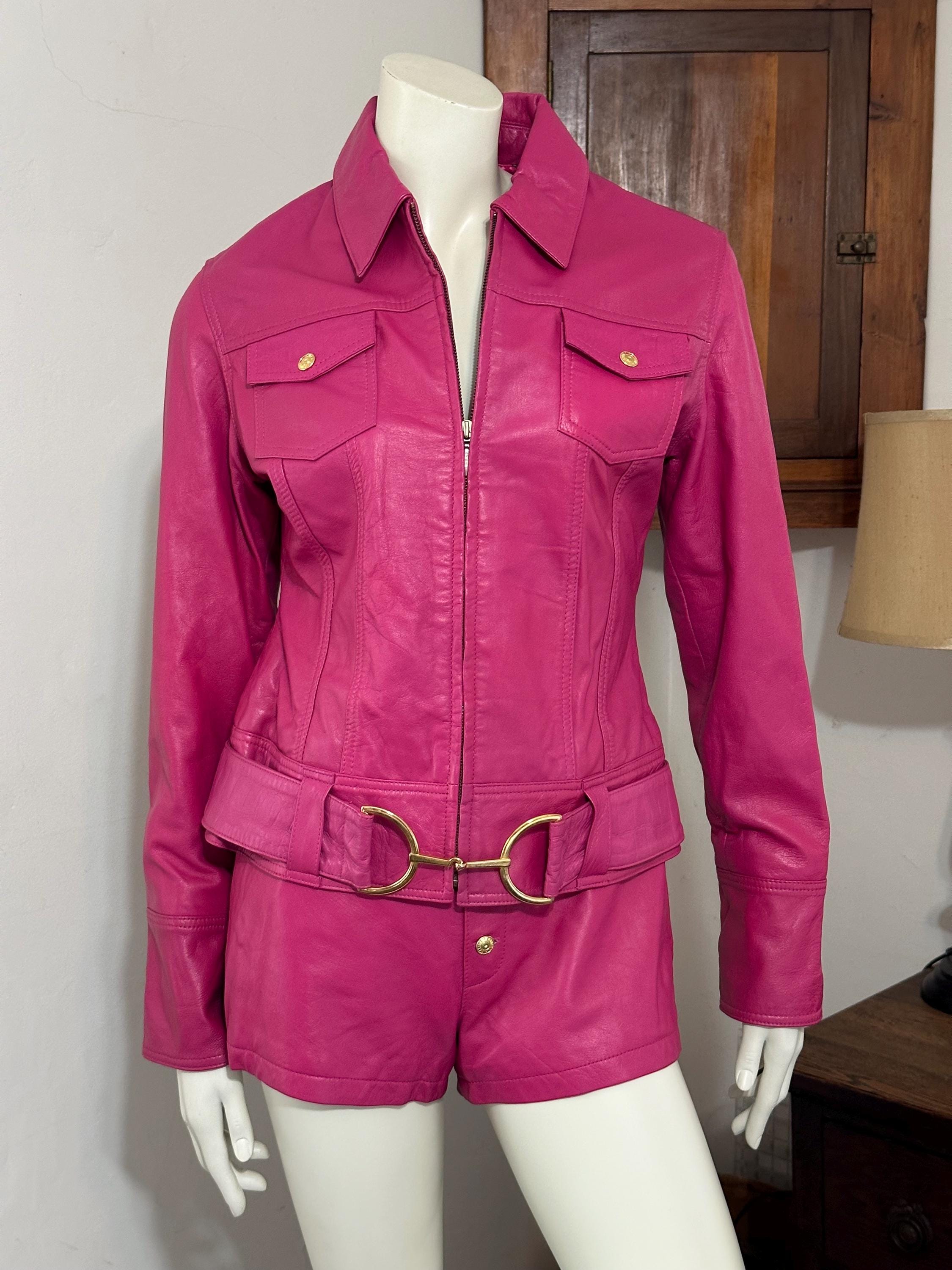 Vintage Wilson's Leather Maxima Women's Fuschia Pink Jacket With