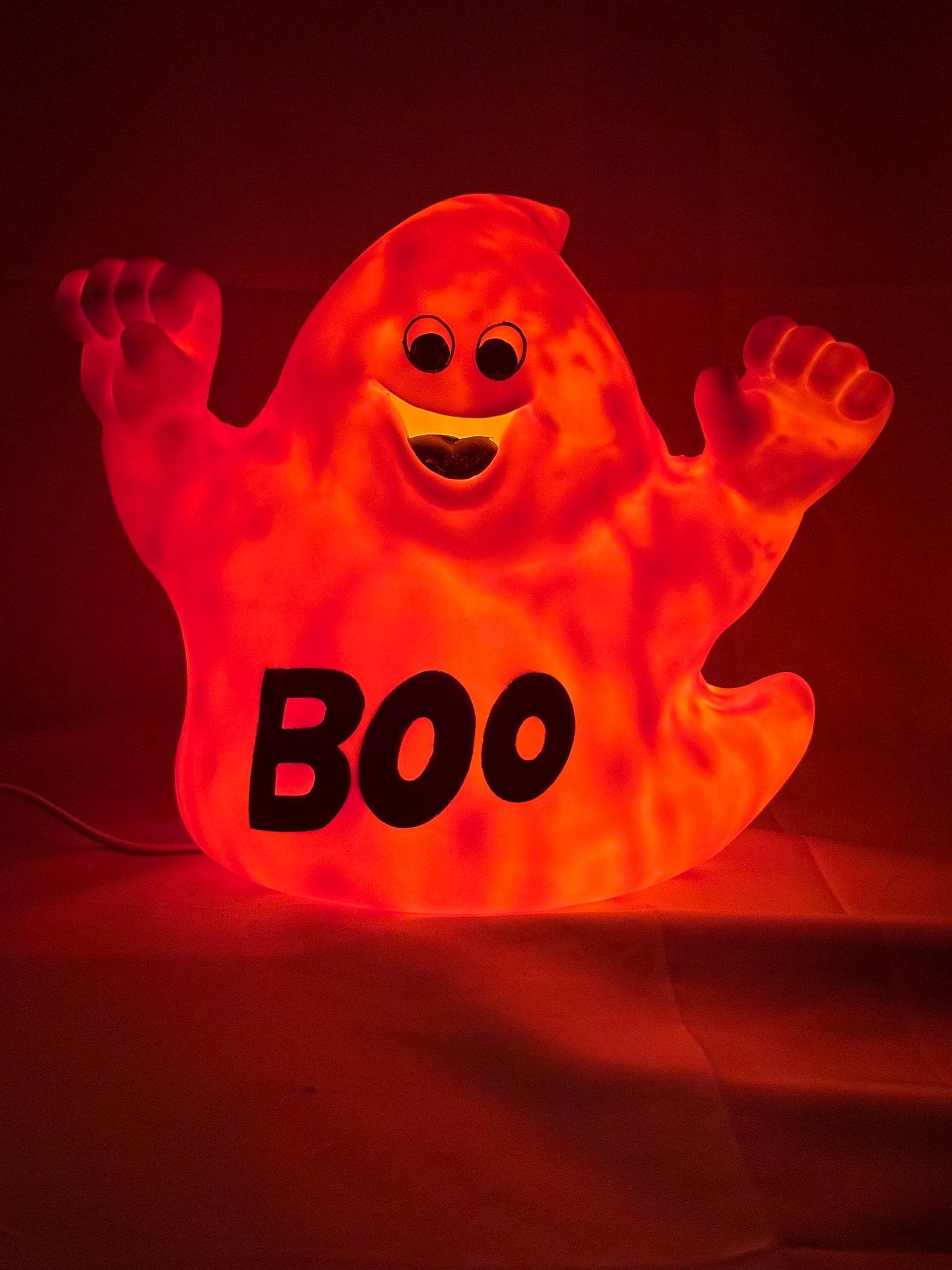 Vintage 90's Halloween Boo Ghost Light up Blow Mold 12” - Etsy