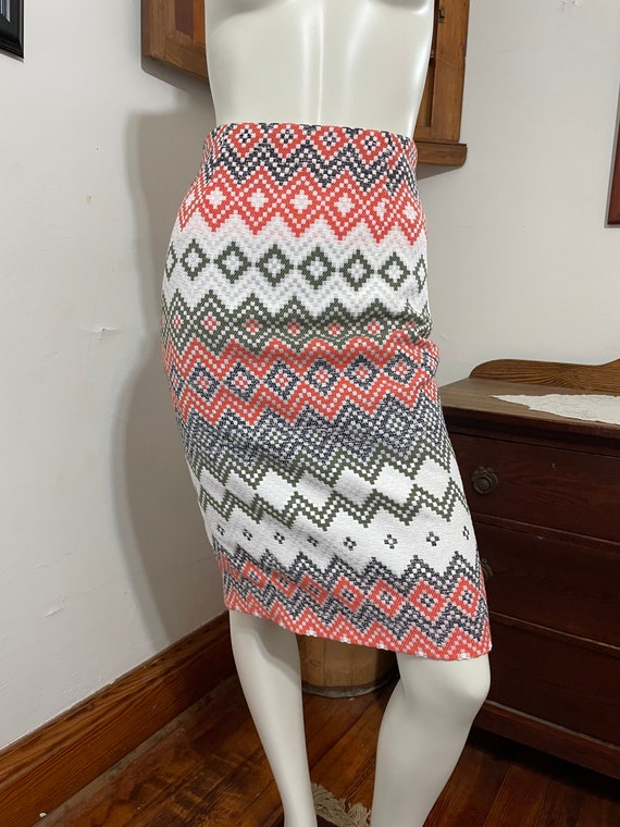 Doncaster Collection Geometric Pencil Skirt - Size