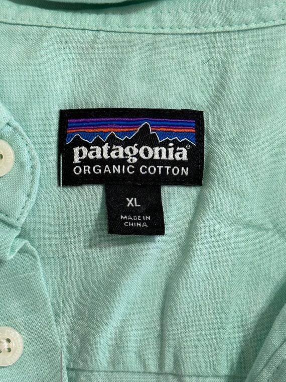 Patagonia Organic Cotton Seafoam Green Short Slee… - image 2