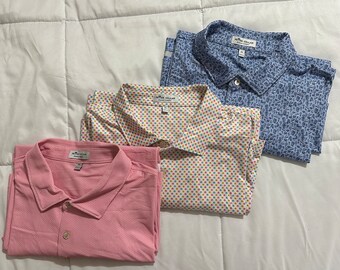 Peter Millar Summer Comfort Polo Shirts - size XL - 3 prints available