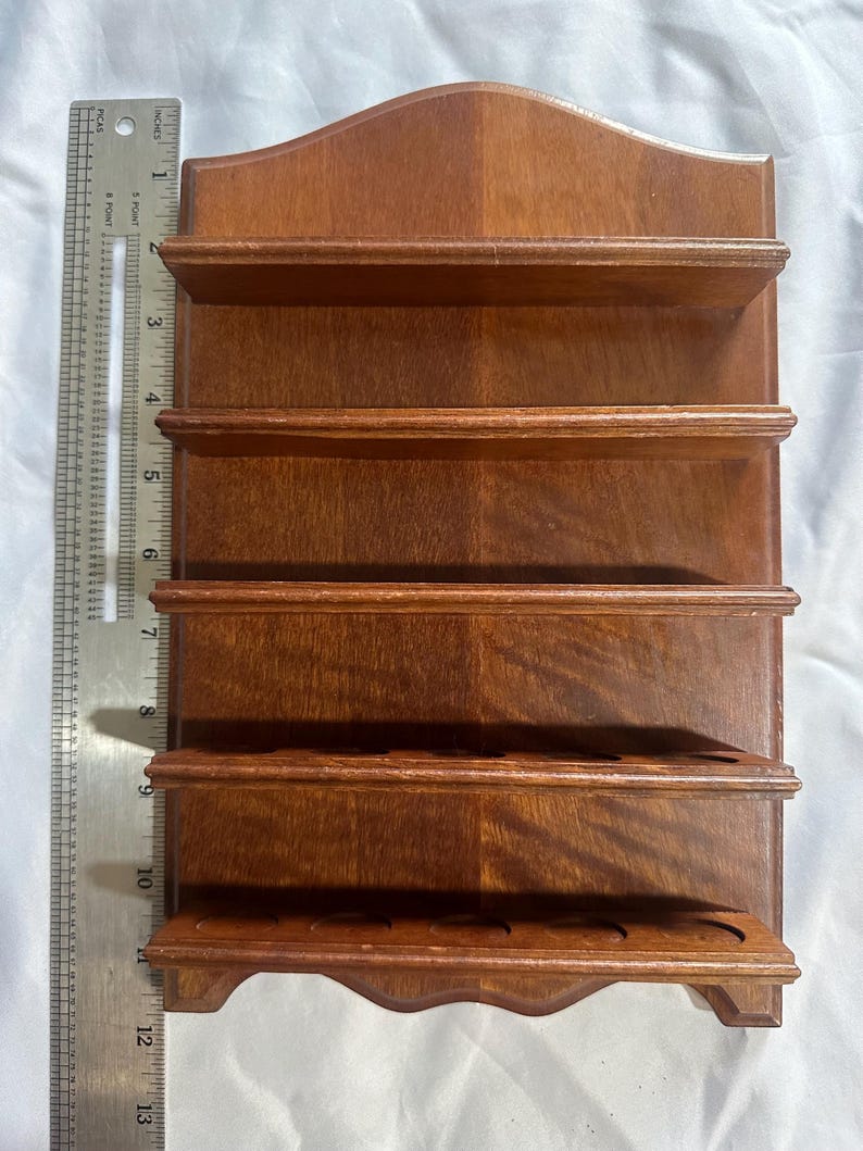 Thumble Rack Vintage 70’s Wooden Thimble Display Rack - 25 Slot Display Shelf - 5 ...