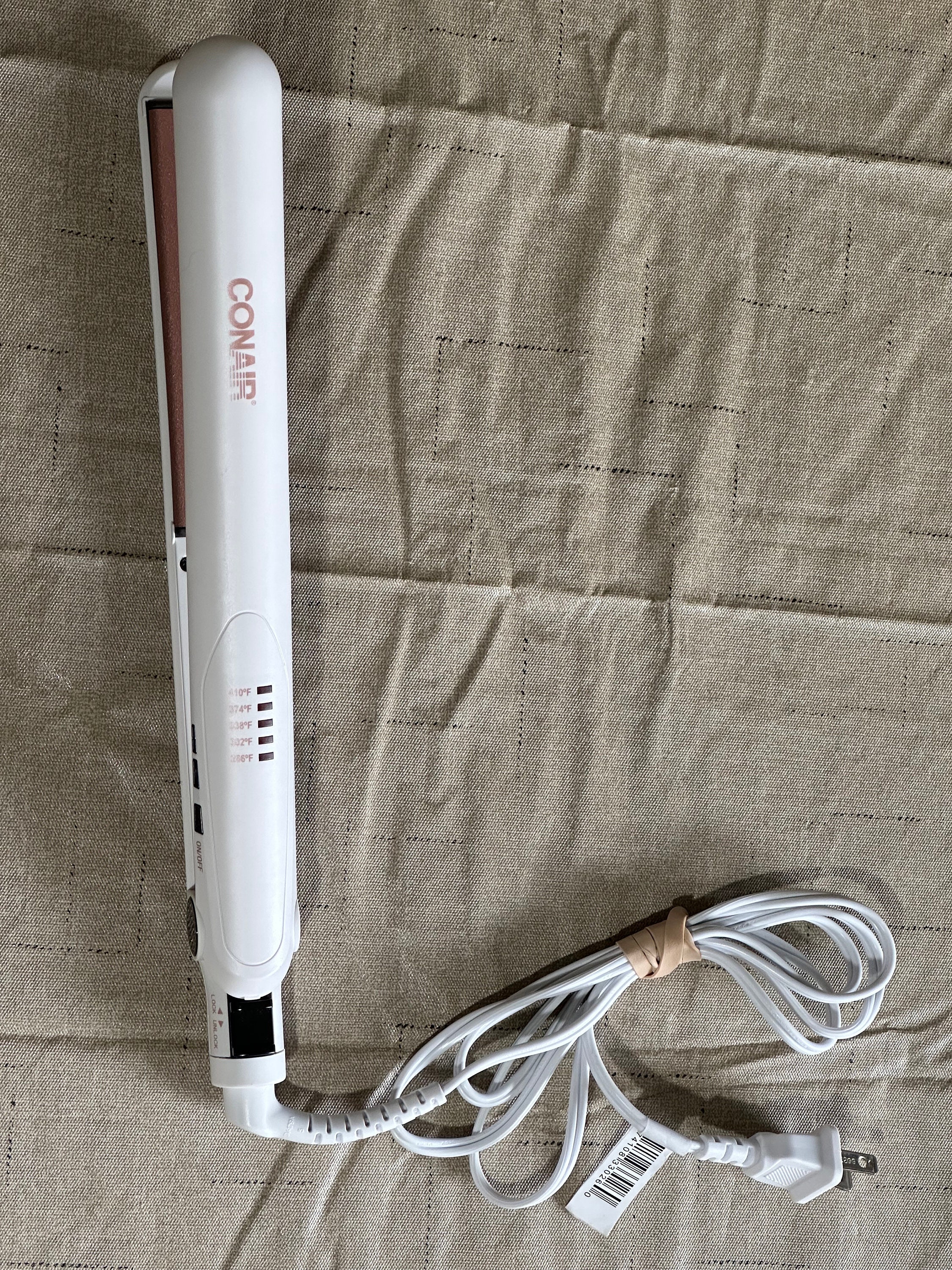 conair white hair straightener