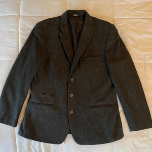 DKNY 3-Knopf Wollmischung Anthrazit Herrenjacke - 46R