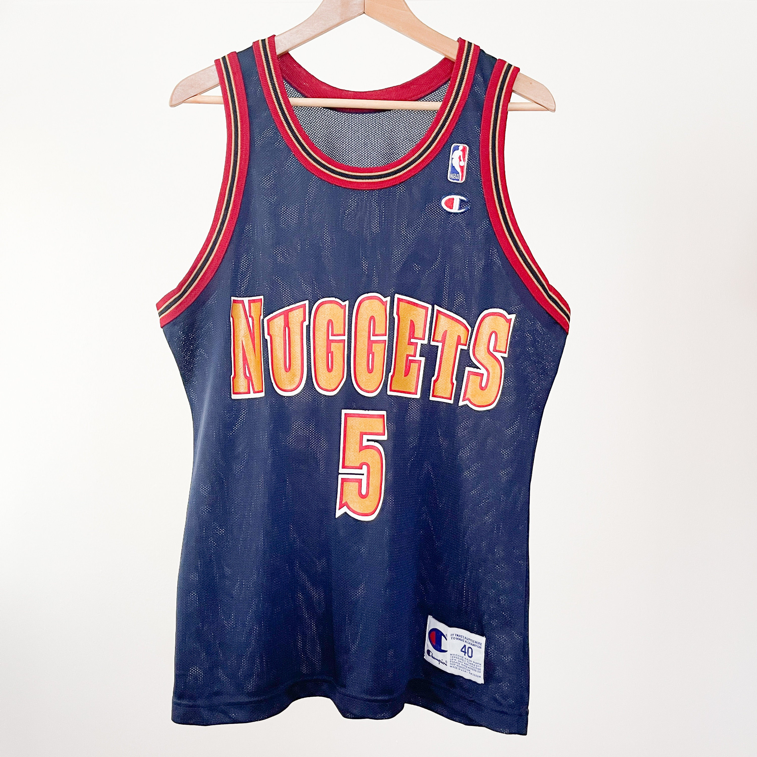 Vintage 90s Denver Nuggets Jalen Rose Jersey Basketball 