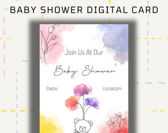 Bright Baby Shower Invitation - Etsy