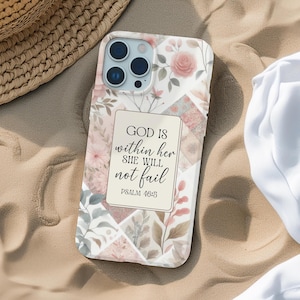 Christian Phone Case, Floral Bible Verse Phone Case, Religious Phone Cases, Christian Bible Verse, Religious Scripture Gift