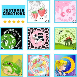 Create a Slime Your Choice of : Texture, Color, Sticker, Scent and Add ...