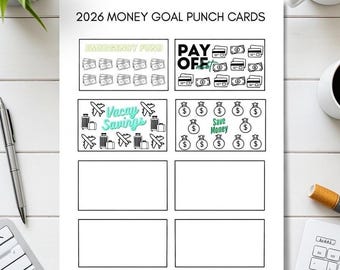 2026 Financial Goal Punch Cards