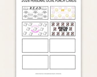 2026 Personal Goal Punch Cards