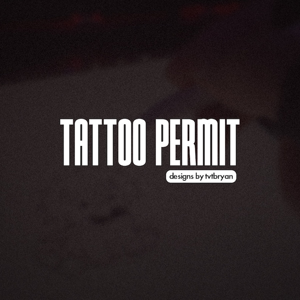 tvtbryan Tattoo Design Permit