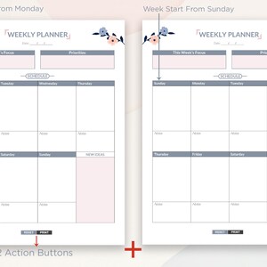 Planner Bundle Printable - Word & Digital PDF | Daily Planner | Weekly ...