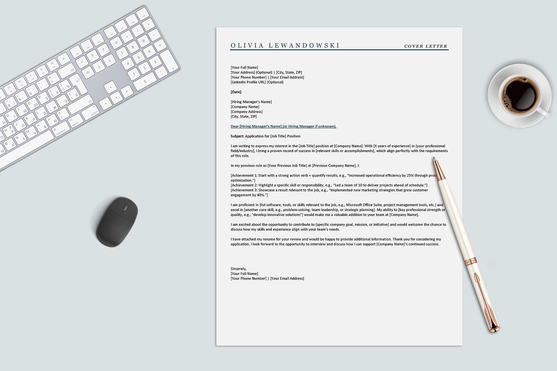 Ats-friendly Resume Template: Minimalist CV With Cover Letter (word ...
