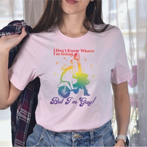 Rainbow Pride, Lesbian Gay, LGBTQ Shirt, Pride Month Shirt, Human Rights Shirt, Scooter Gift, Lesbian Funny T-Shirt, Funny Queer Girl Shirt