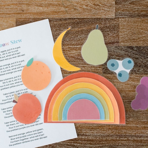 Rainbow Stew Song Activity, Rainbow Preschool Printables, Fruit Activity, Colors Preschool, Early Years Resources
