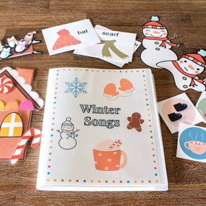 Paquete de canciones de Winter Circle Time, plan de estudios de preescolar de invierno, plan de estudios de preescolar, primera infancia