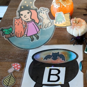 Room on the Broom Printable Songs and Activities, Preschool Halloween Circle Time, Witch Potion Brew Alphabet Activity