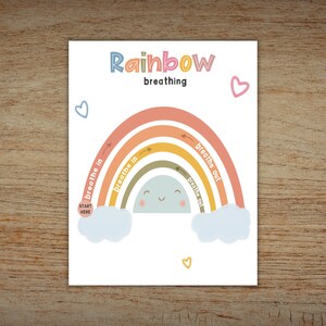 Weather Breathing Printables, Rainbow Breathing, Calming Activities for Kids, Calm Corner, Kids Mindfulness, Weather Activities, Sunshine image 3