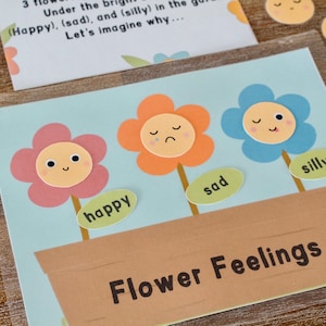 Flower Feelings Activity, Emotion Activity, Spring Activities, Spring Preschool Printable, Flower Garden Activities, Kindergarten Spring