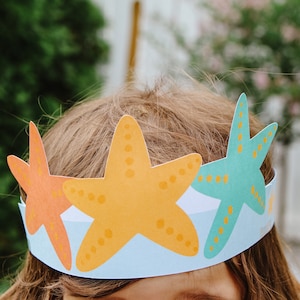 Under the Sea Printable Crowns, Seashell and Starfish Crown, Summer ...