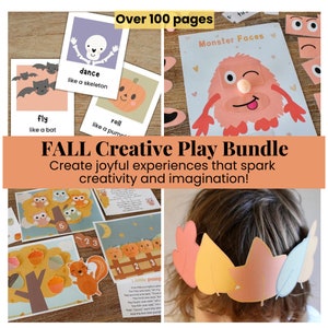 Pacchetto di giochi creativi autunnali, brani di Halloween Circle Time, attività autunnali, attività autunnali in età prescolare, curriculum prescolare