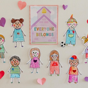 Friendship and All About Me Activity, Preschool Craft, Classroom Display, Kindergarten, Social Emotional, Kindness
