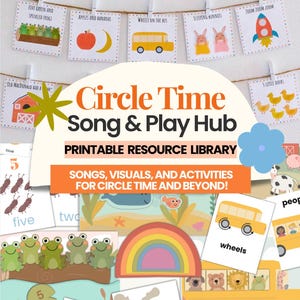 Circle Time Song and Play Hub, printables kleuterschool kunst, kleuterschool