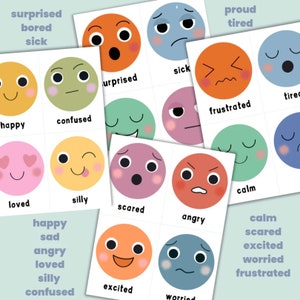 Emotion Flashcards and Coping Cards Emotional Regulation - Etsy Canada