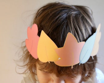 Leaf Crown Thanksgiving Craft, November Printable, Printable Thanksgiving Crafts for Kids, Thanksgiving Colouring, Thanksgiving Activity