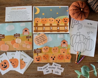 Kürbis druckbare Aktivitäten, druckbare Herbst Vorschul- und Kindergartenaktivitäten, Herbst Themen Printables für Kinder, Halloween Vorschule