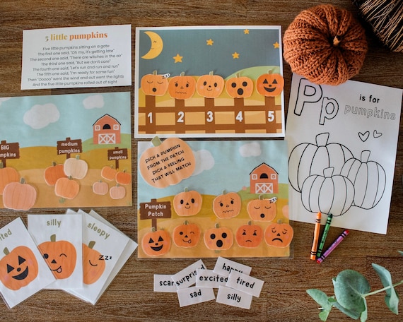 Pumpkin Printable Activities, Fall Printable Preschool and Kindergarten Activities, Fall Themed Printables for Kids, Halloween preschool
