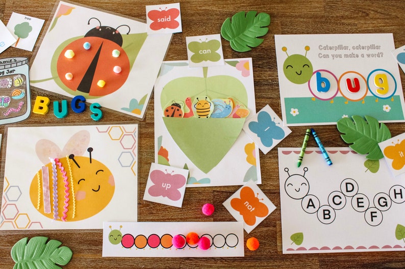 Insect Activity Pack, Pom Pom Patterns, Butterfly and Caterpillar ...