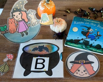 Room on the Broom Printable Songs and Activities, Preschool Halloween Circle Time, Witch Potion Brew Alphabet Activity
