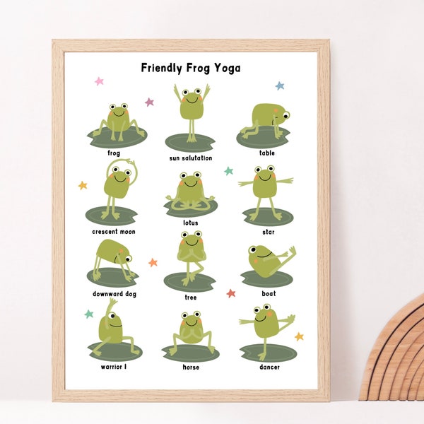 Friendly Frog Yoga Poster, Kids Yoga Poses, Calm Corner Ideas, Playroom Decor, Kids Mindfulness, Calming Activities, Emotional Regulation