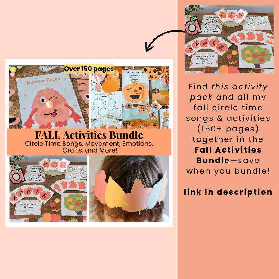 Apple Preschool Activity Pack, Letter A is for Apple, Preschool ...
