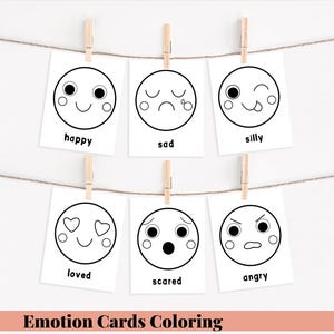 Black and White Emotion Face Flashcards, Emotion Preschool Printables, Social Emotional Learning, Art Play Therapy, School Counselling