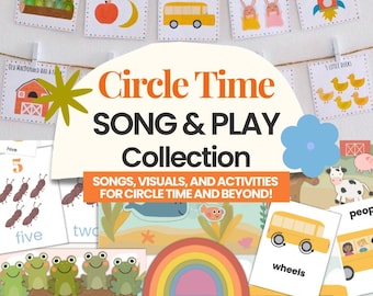 Circle Time Songs & Song Visuals, Preschool Music Activities, Storytelling Props and Printables