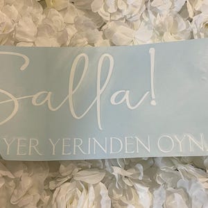 Sticker für Mendilschilder • Aufkleber für Hochzeitstafel • Salla yer yerinden oynasin • Aufkleber• Spiegelsticker